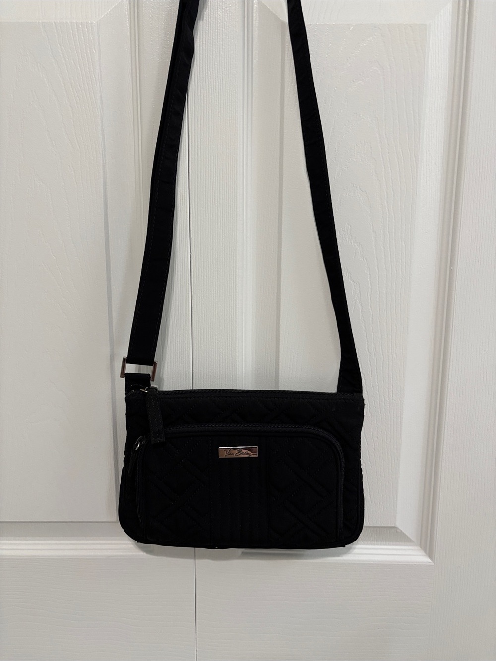 Vera Bradley Black Quilted Crossbody Small Shoulder Bag